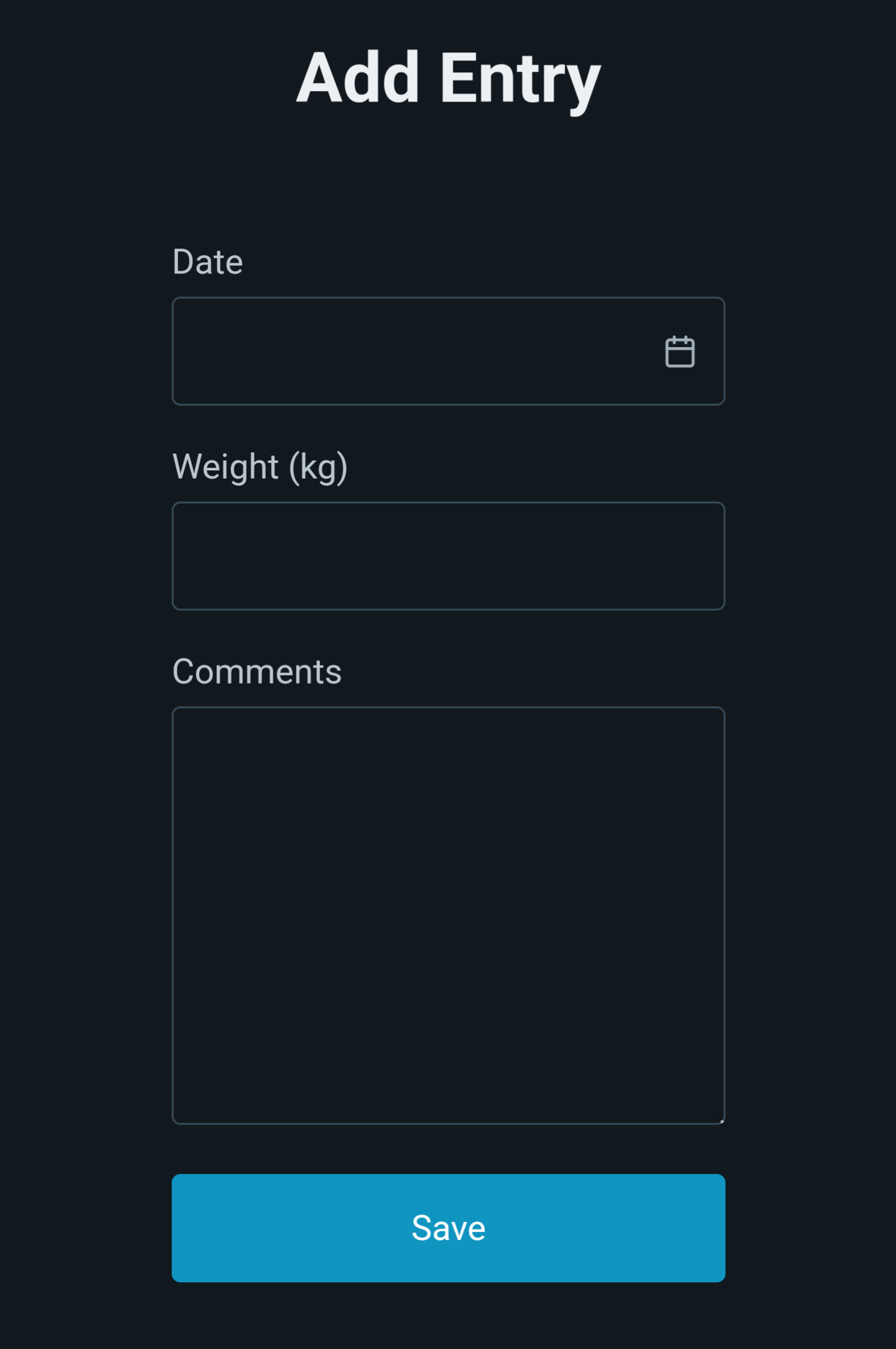 My Daily Weight Tracker App