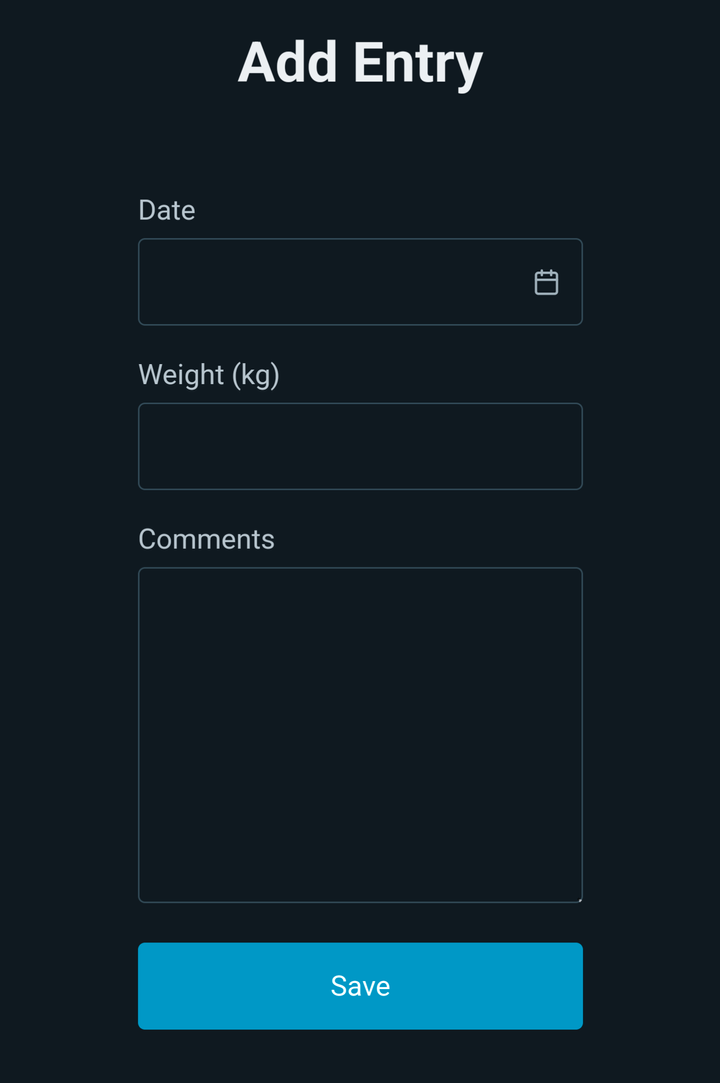 My Daily Weight Tracker App