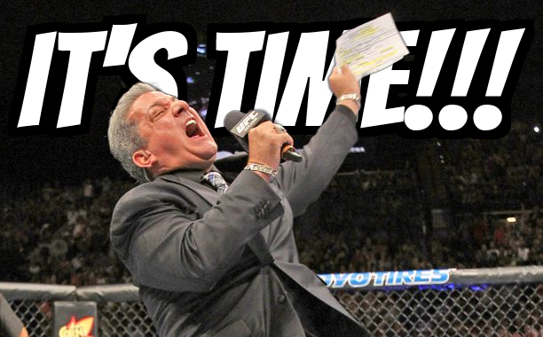 Bruce Buffer tells my cats when to eat.